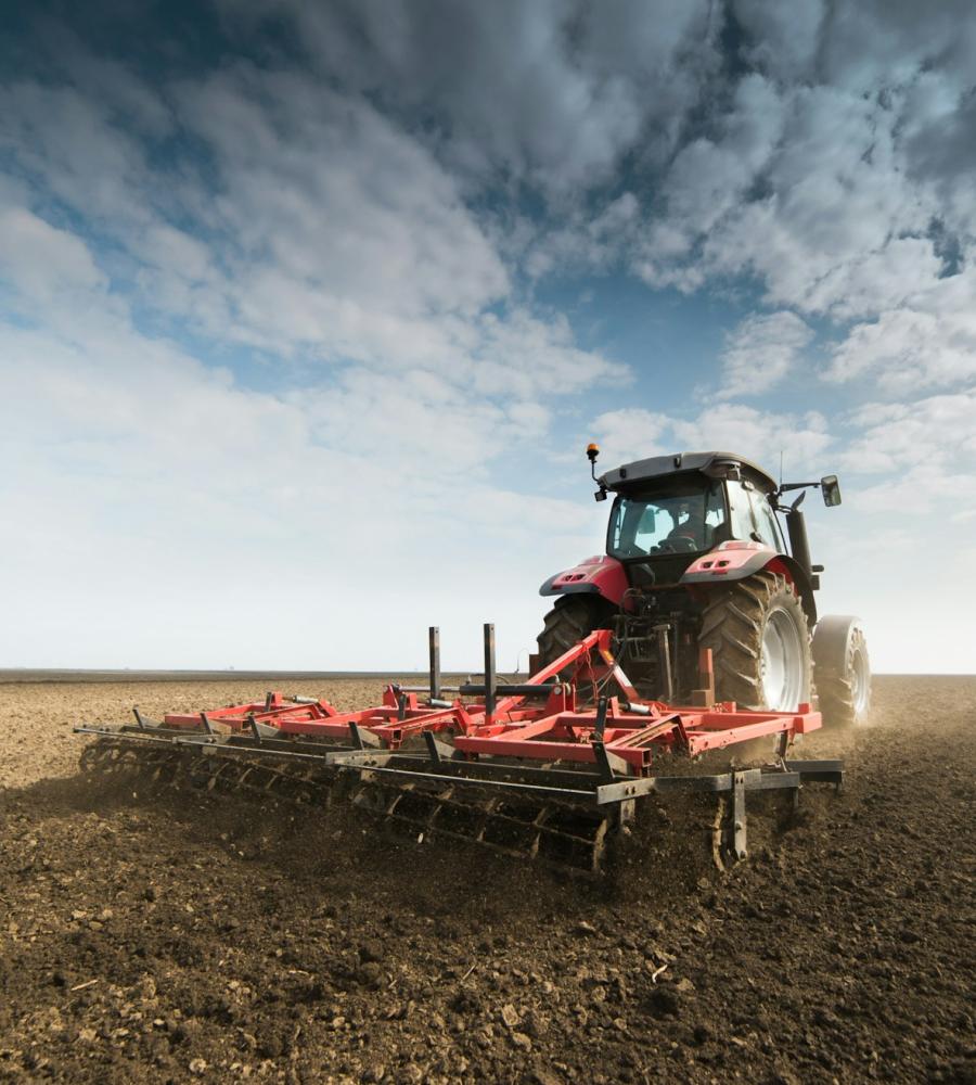 tractor plowing